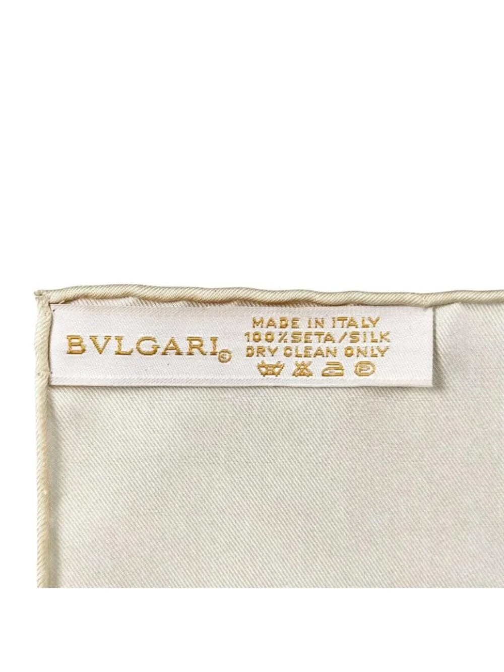 Bvlgari Silk Blue Beige Scarf